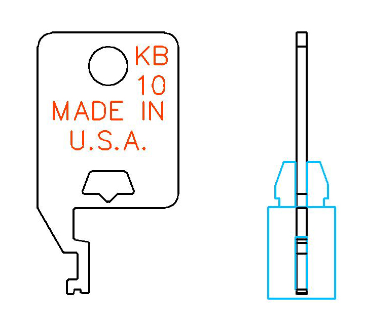 Steel key for tubular lock